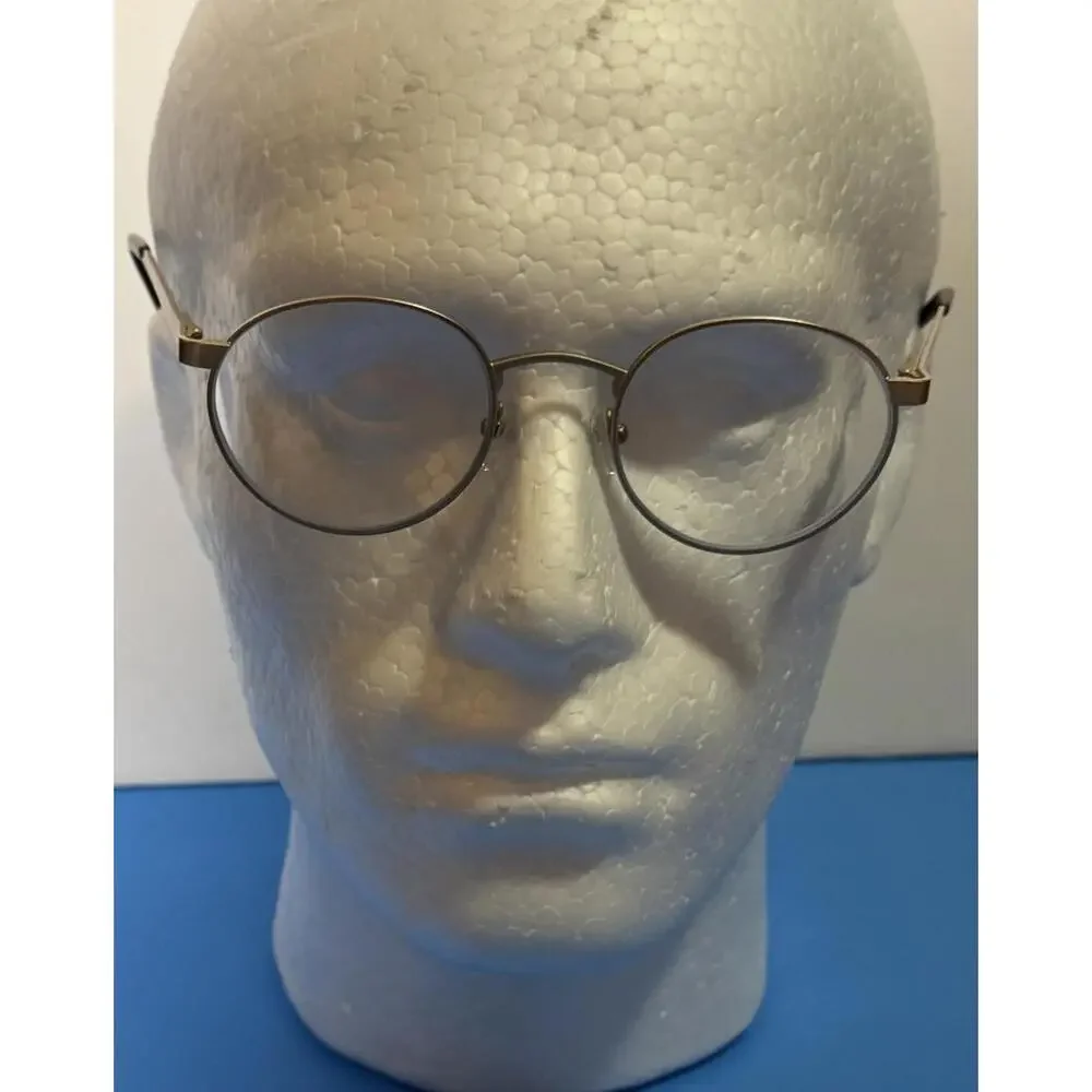 Ottoto Andria Round Eyeglass Frames 35-M10N302 49-22-135 Gold Womens New